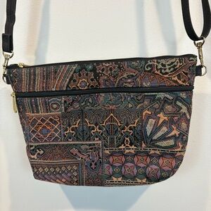Vintage Danny K Beverly Hills Boho Tapestry Crossbody Handbag